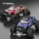 JIUSI PT14R 1/14 4WD Brushless RC Racing Truck High-Speed Off-Road RC Car RTR with 3pcs Battery