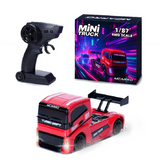 MCARRO MC081 1:87 2.4G 4WD RC Drift Car RTR with Full Proportional RC Semi-Truck Remote Control
