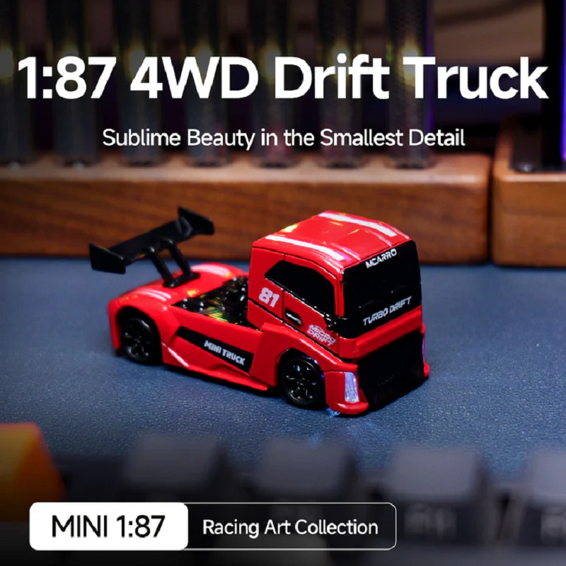 MCARRO MC081 1:87 2.4G 4WD RC Drift Car RTR with Full Proportional RC Semi-Truck Remote Control