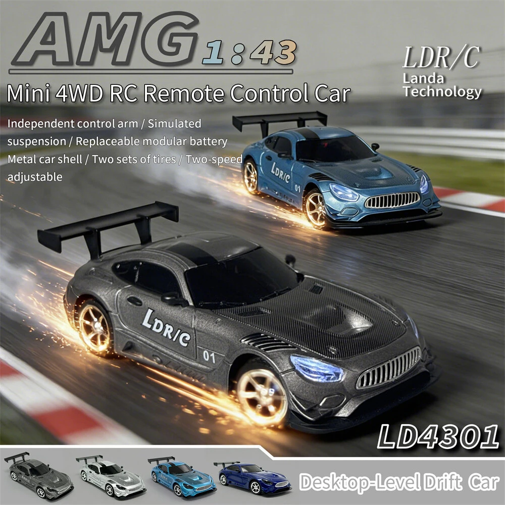LDRC LD4301 1:43 4WD Full Proportion Mini RC Drifting Car RTR with Gyro 2.4G Remote Control