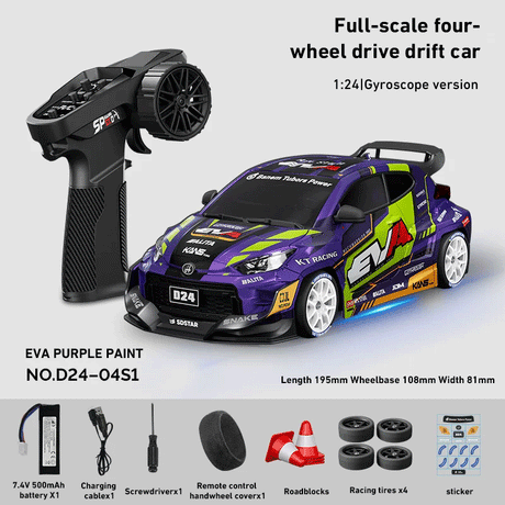 Free Shipping! Hstar D24 1:24 4WD Full Proportional RC Drift Car RTR 25KM/H