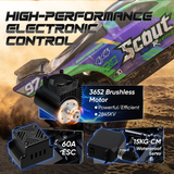 JIUSI 1:10 SC10 4WD High Speed Off-Road RC Truck Car RTR with 3S 3000mah Battery 80KM/H