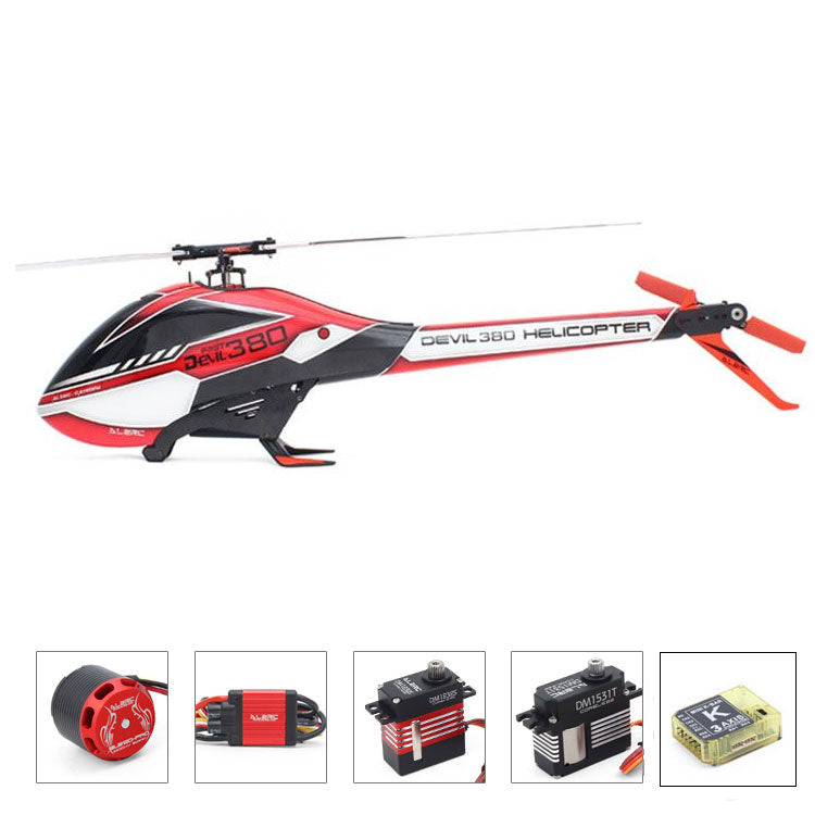 ALZRC Devil 380 3D 6CH FAST FBL RC Helicopter Combo Red Not Assembled rc wing