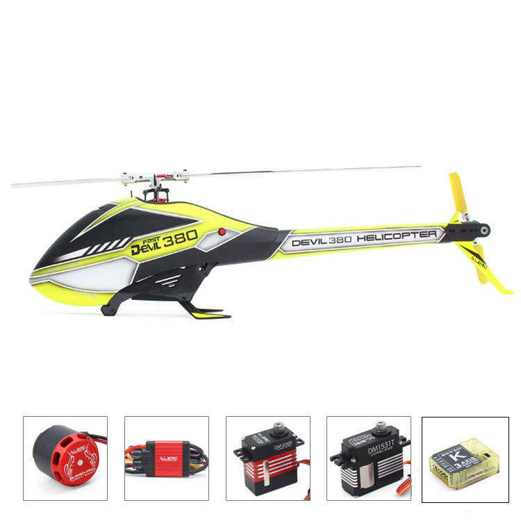 ALZRC Devil 380 3D 6CH FAST FBL RC Helicopter Combo (Yellow)