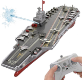 ARRIS JY-9825 16'' High Speed RC Boat Warship Battleship with Water Spray 2pcs Batteries