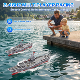 ARRIS JY-9825 16'' High Speed RC Boat Warship Battleship with Water Spray 2pcs Batteries