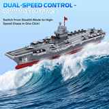 ARRIS JY-9825 16'' High Speed RC Boat Warship Battleship with Water Spray 2pcs Batteries