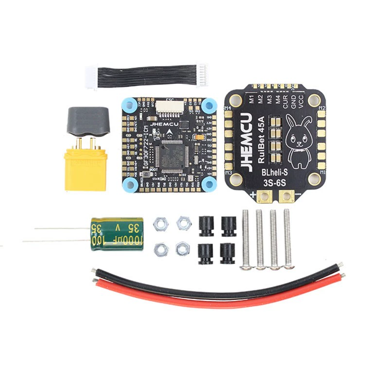 JHEMCU F722 Flight Controller with Built-in 45A 55A 4IN1 ESC JHEMCU F722 Flight Controller with Built-in 45A 55A 4IN1 ESC