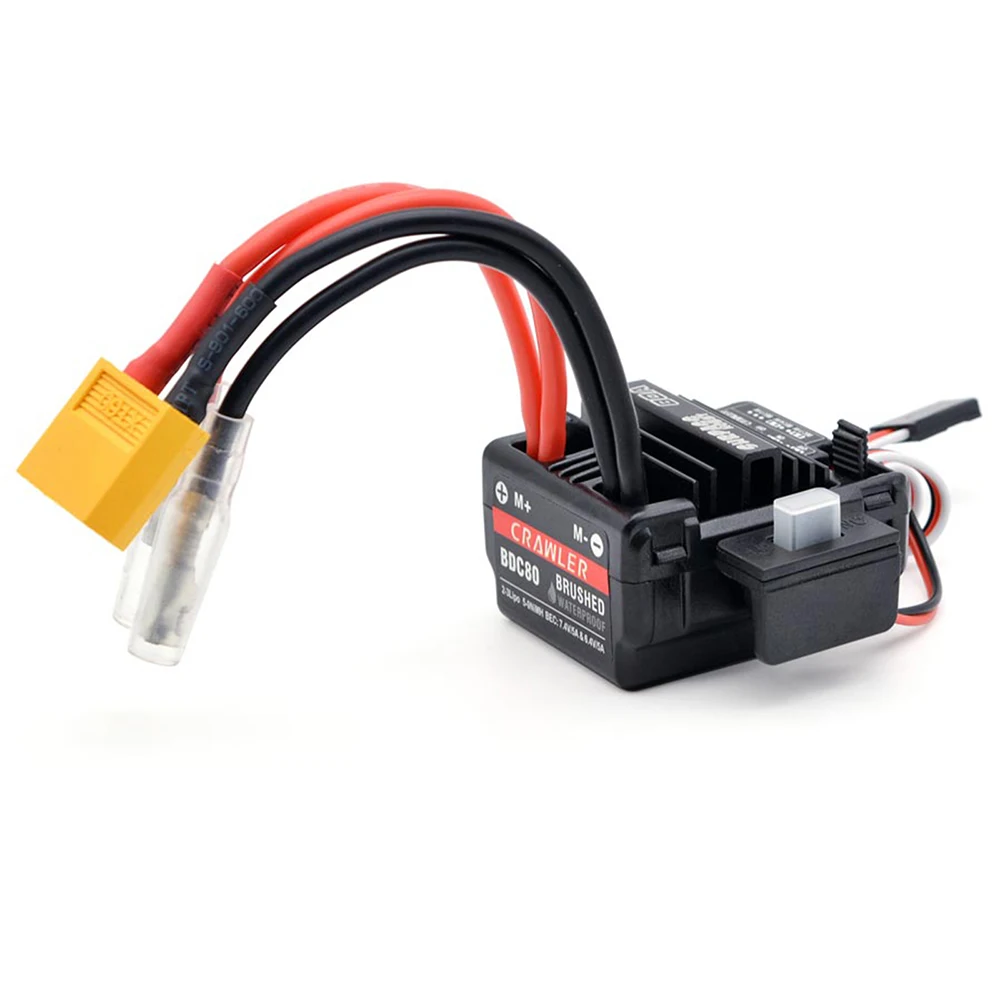 SURPASSHOBBY 80A PLus Brushed ESC for  1/10 1/12 RC Car
