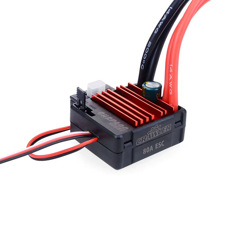 SURPASS HOBBY 50 Brushed Crawler Motor 5 Slot and 80A Brushed ESC Combo for 1/10 Cars