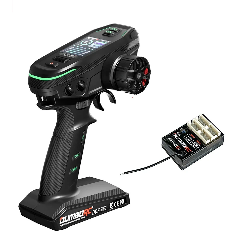 DUMBORC DDF-350 10CH RC Remote Controller 10 Channel 2.4Ghz Transmitter with M1 Handwheel