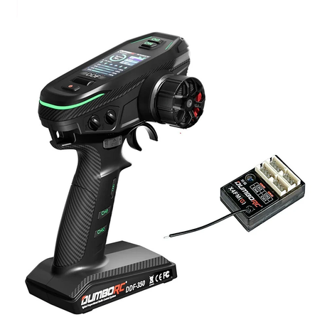 DUMBORC DDF-350 10CH RC Remote Controller 10 Channel 2.4Ghz Transmitter with M1 Handwheel
