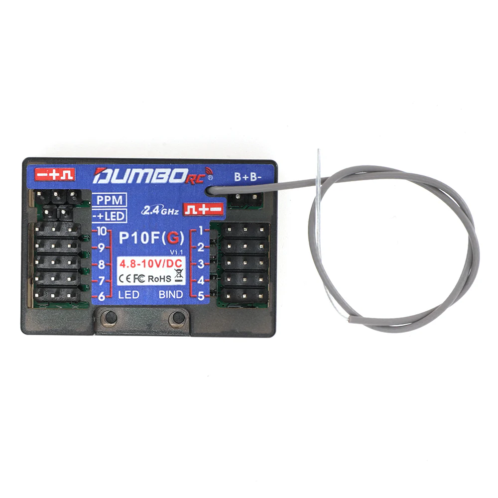 Dumborc 2.4GHz P10FG 10CH Receiver with Gyro
