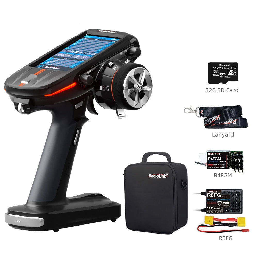 Radiolink RC8X 8CH Transmitter with R8FG RX 4.3 inch LCD Touch Screen Radio for RC Car Boat Robot