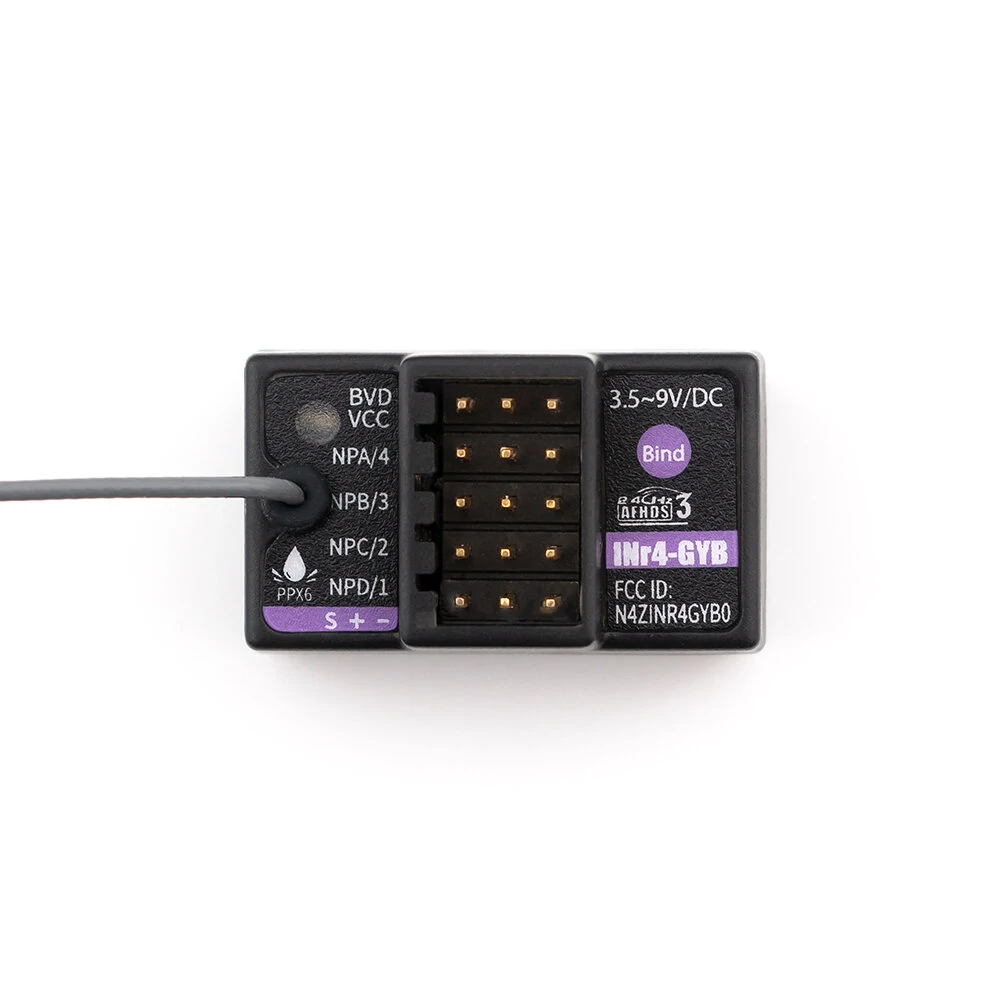 Flysky INr4-GYB 2.4GHz 4CH AFHDS 3 Receiver PWM/PPM/i-BUS2/S.BUS/i-BUS for FlySky Noble NB4/Pro Transmitter