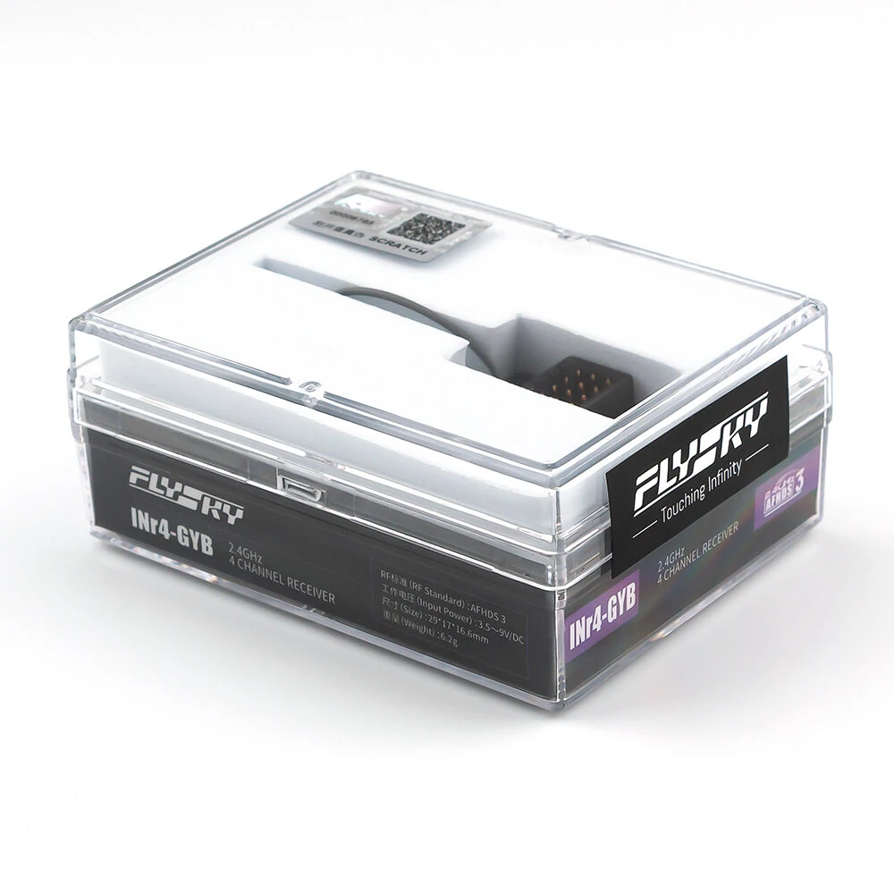 Flysky INr4-GYB 2.4GHz 4CH AFHDS 3 Receiver PWM/PPM/i-BUS2/S.BUS/i-BUS for FlySky Noble NB4/Pro Transmitter