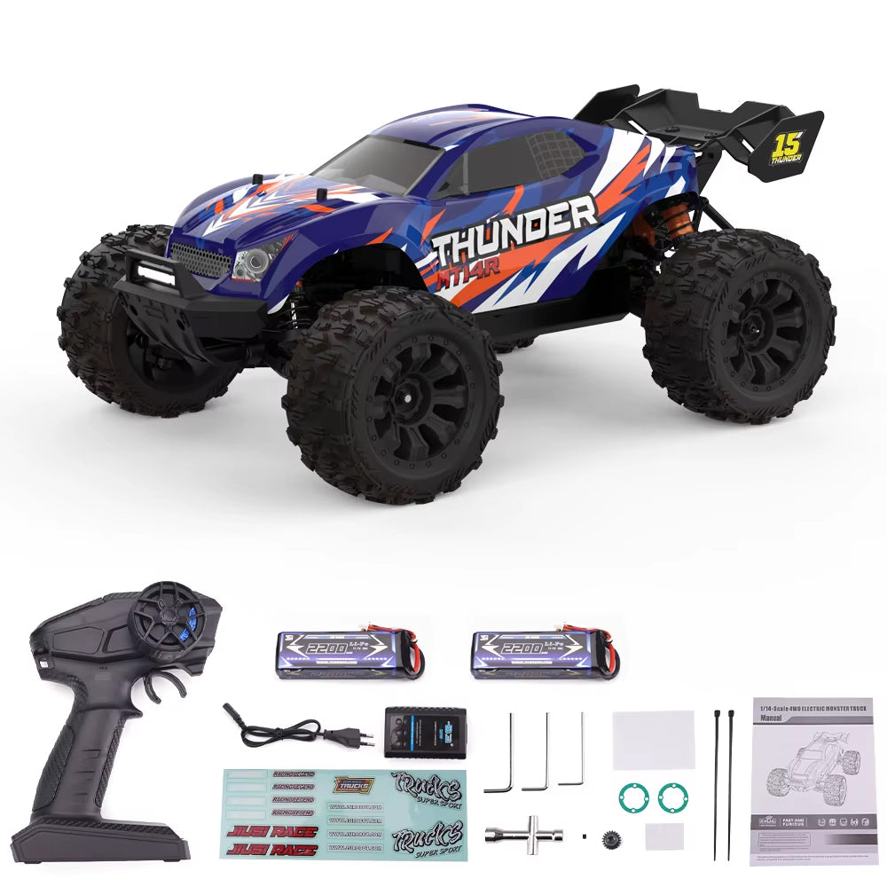 JIUSI MT14R 1/14 4WD Brushless RC Racing Truck – 80km/h High-Speed Off-Road RC Car RTR