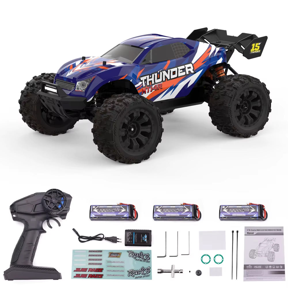 JIUSI MT14R 1/14 4WD Brushless RC Racing Truck – 80km/h High-Speed Off-Road RC Car RTR