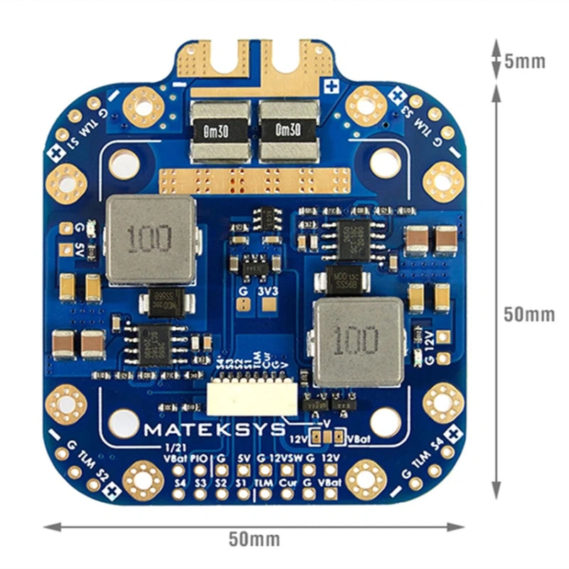 Matek Mateksys FCHUB-12S V2 Hub Power Distribution Board PDB 5V & 12V BEC Built-in