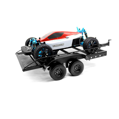 1/10 RC Metal Utility Trailer Dual Axle Cargo Trailer for TRX4 SCX6 SCX10 D90 RC Crawlers