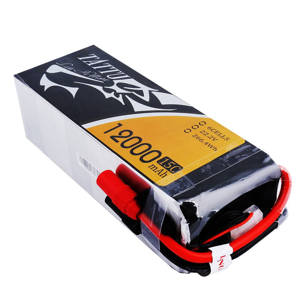 Tattu 6S 12000mAh 15C 22.2V Lipo Battery Pack
