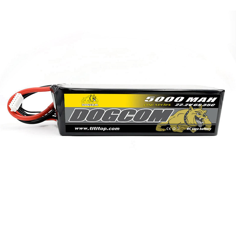 DOGCOM 5000mAh 6S 22.2V 35C DRONE UAV Lipo Battery with XT60 Connector