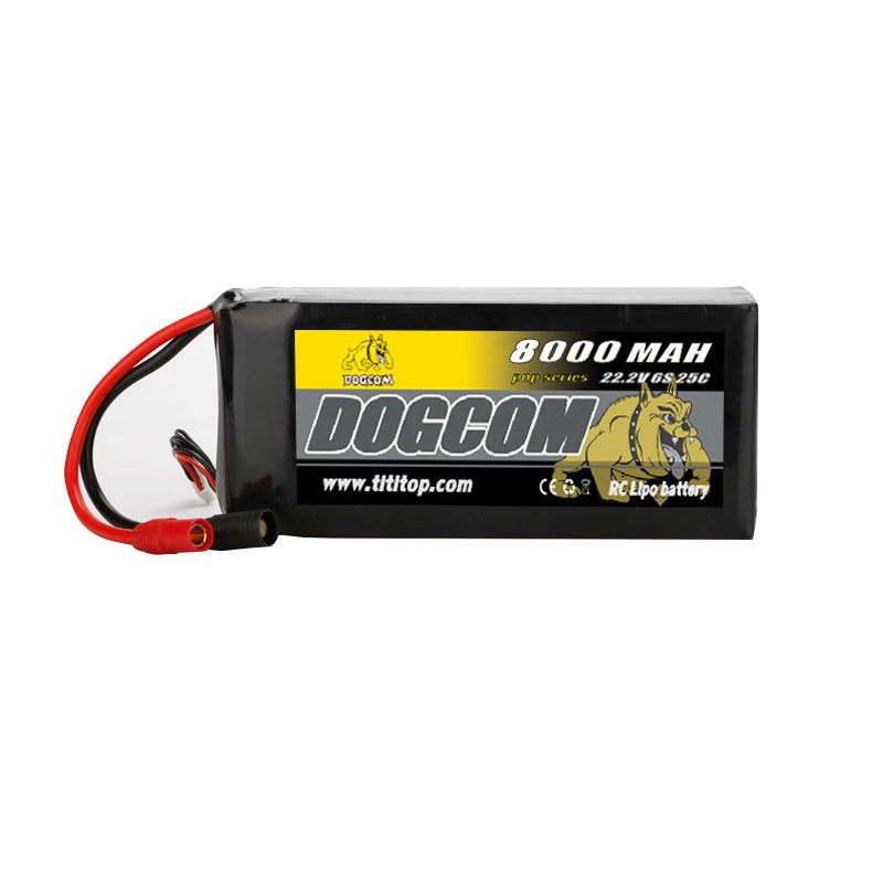 DOGCOM 8000mAh 6S 22.2V 25C DRONE UAV Lipo Battery