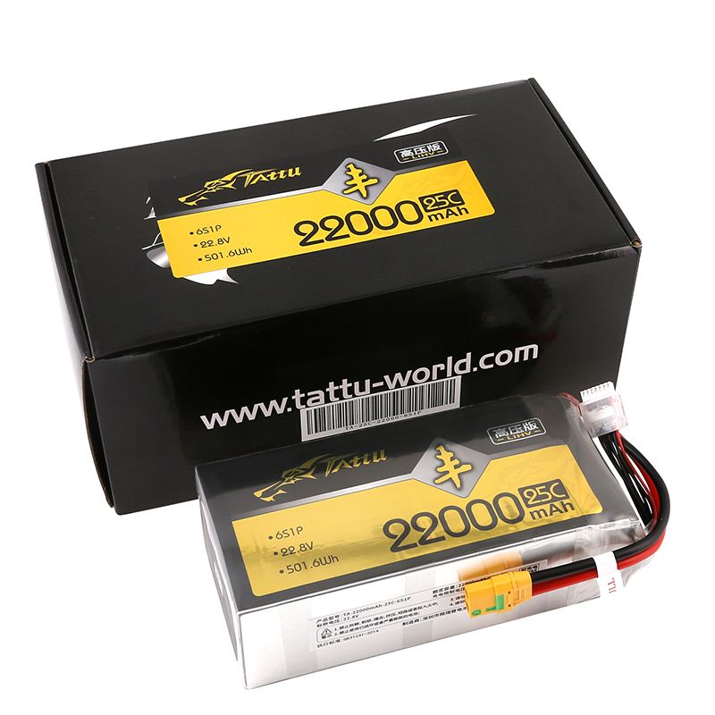 Tattu HV Feng Series 6S1P 22.8V 22000mah 25C Lipo Battery with XT9-S Connector