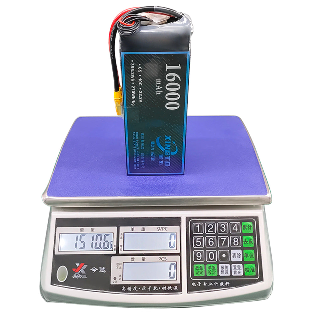 XINGTO 6S 22.2V 16000mah 10C Lipo Battery High Density Semi Solid-State Lithium Battery