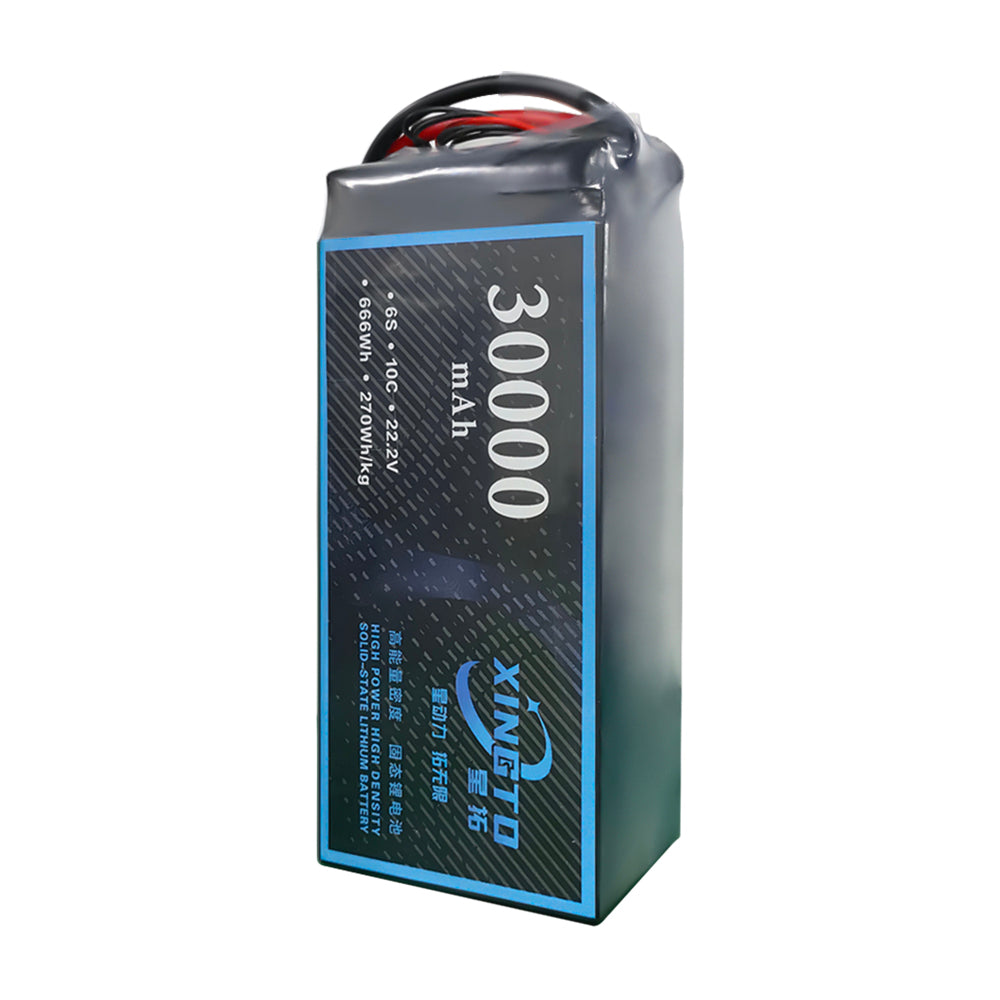 XINGTO 6S 22.2V 30000mah 10C Lipo Battery High Density Semi Solid-State Lithium Battery