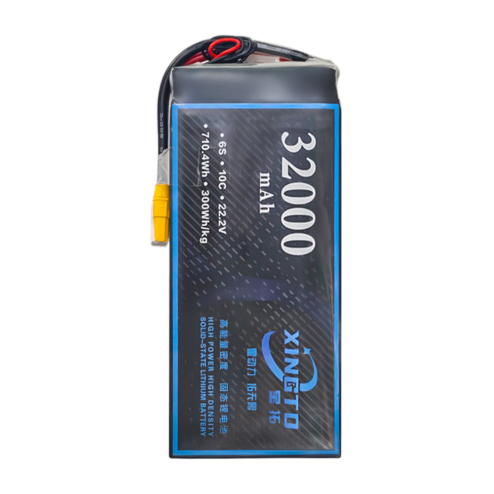 XINGTO 6S 22.2V 32000mah 10C Lipo Battery High Density Semi Solid-State Lithium Battery (2 PCS)