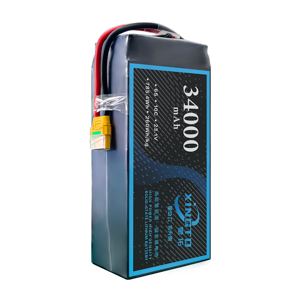 XINGTO 6S 23.1V 34000mAh HV Lipo Battery High Density Semi Solid-State Lithium Battery