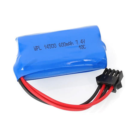 WPL 7.4V 600mAh Lipo Battery for WPL D12 RC Trucks (2PCS)
