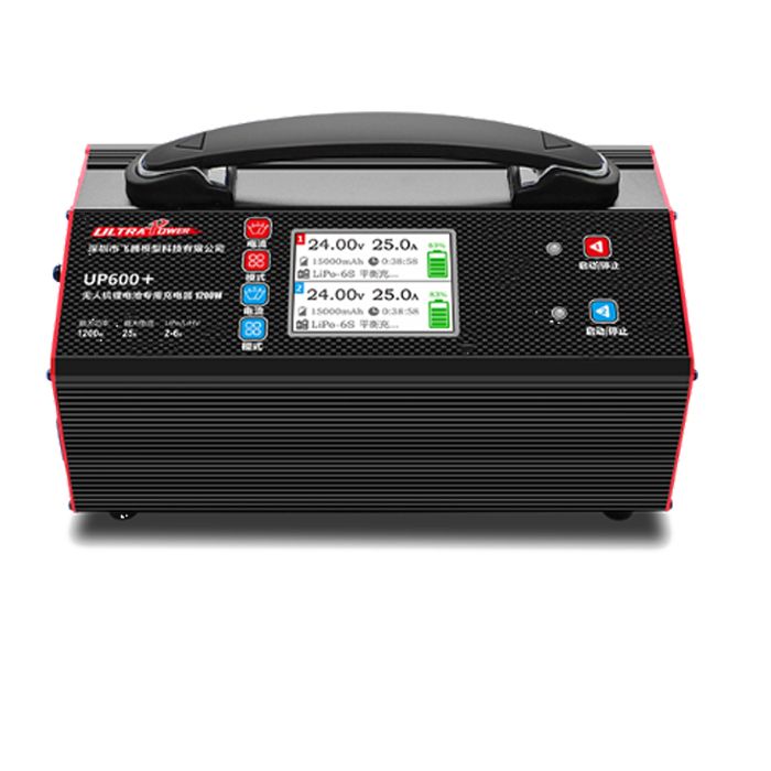 Ultra Power UP600+ 25A 2-6S Dual Channels Lipo Battery Balance Charger for Agriculture Drone