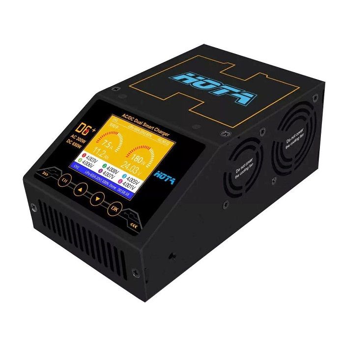 HOTA D6+ 300W 1-6S AC/DC Dual Channel Smart Balance Charger