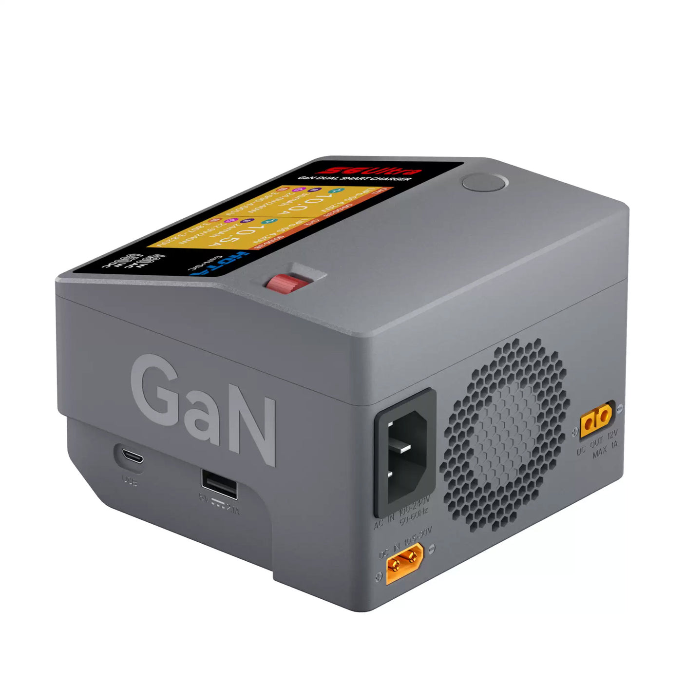 HOTA S6 Ultra AC480W DC650W GaN Dual Channel Smart Balance Charger for LiPo LiHV LiFe Batteries