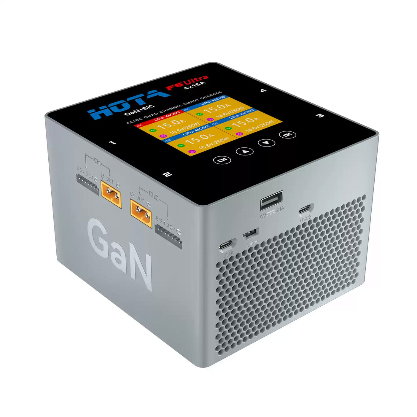 HOTA F6 Ultra AC500W DC1000W 4-Channel Smart Balance Charger with GaN+SiC Technology