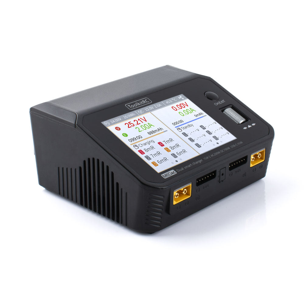 ToolkitRC M6DAC  350W x 2 65W AC DC Dual Channel Smart Lipo Battery Charger
