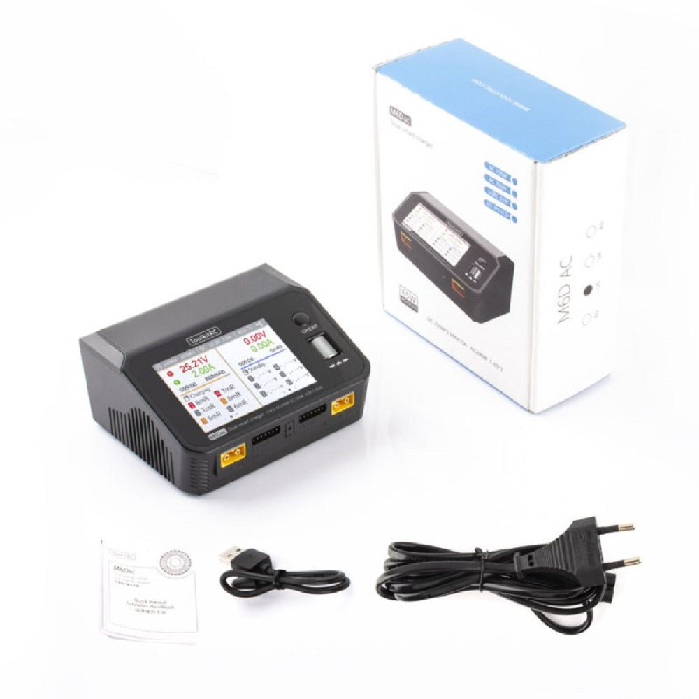 ToolkitRC M6DAC  350W x 2 65W AC DC Dual Channel Smart Lipo Battery Charger