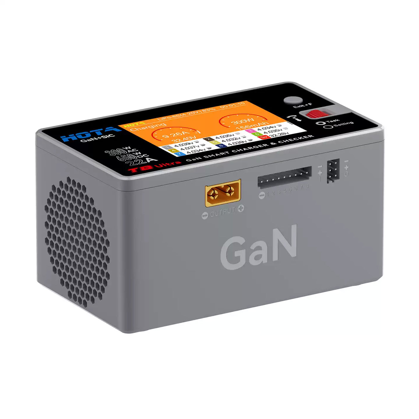 HOTA T8 Ultra GaN AC/DC Smart Charger for 1-8S LiPo LiHV LiFe Li-ion Batteries