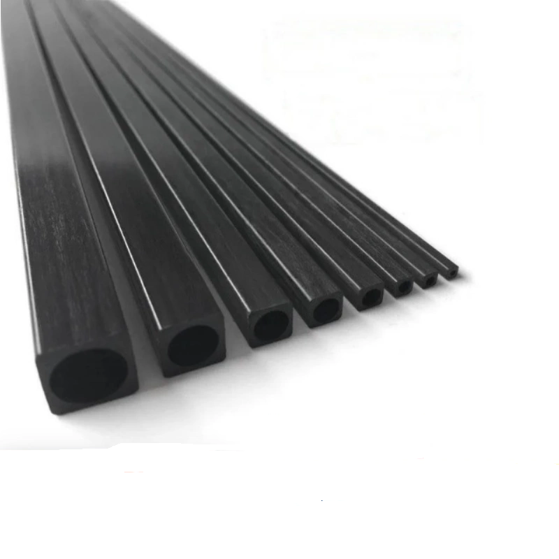 ARRIS 2PCS High Strength Outer Square Inner Round 3K Full Carbon Fiber Square Tube 500mm