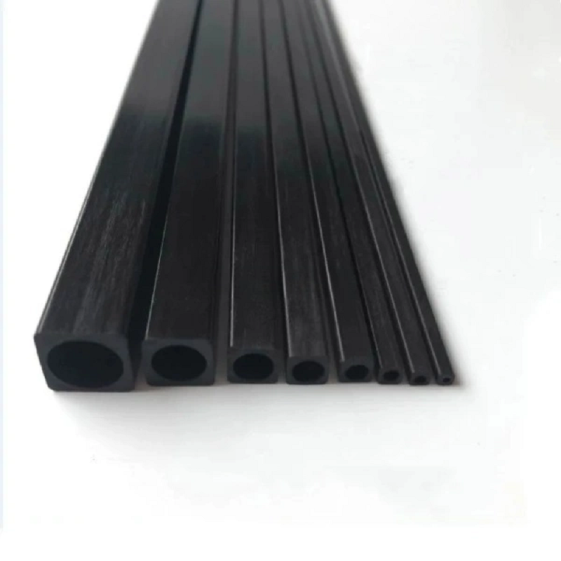 ARRIS 2PCS High Strength Outer Square Inner Round 3K Full Carbon Fiber Square Tube 500mm
