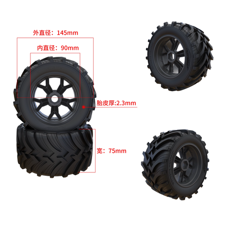PDracingTK10 Car Shell Tires Parts