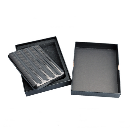 3K Twill Glossy Portable Carbon Fiber Cigar Travel Carrying Case Humidor