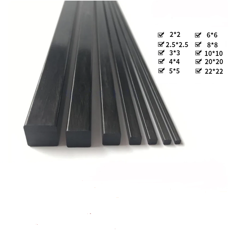 ARRIS  High Quality Solid Square Carbon Fiber Rod 500mm